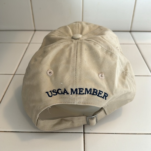 2005 US Open Pinehurst No. 2 USHA Golf Baseball Adjustable Hat Cap beige - Picture 3 of 6
